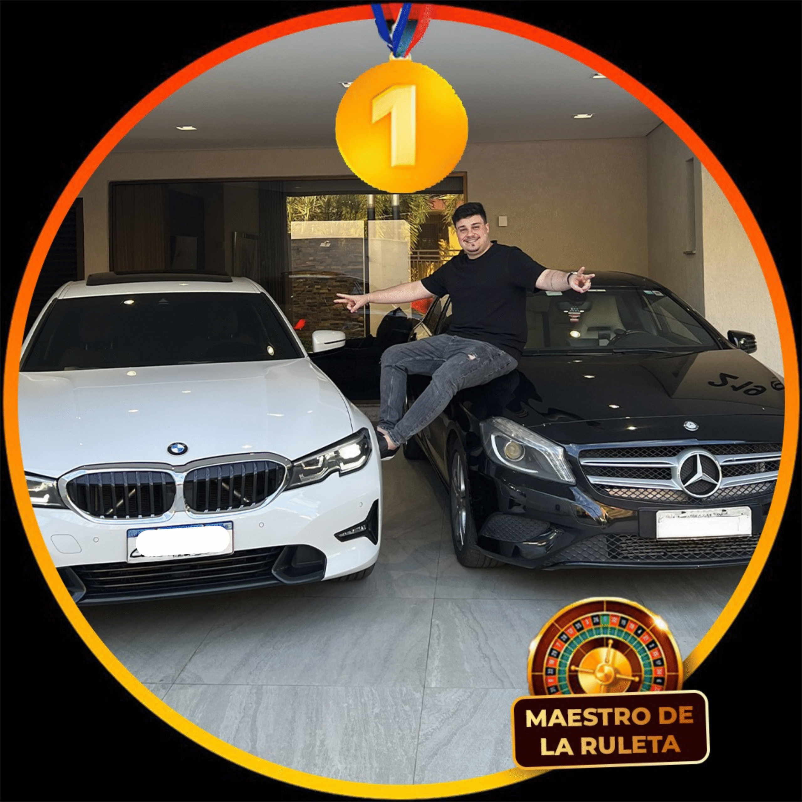 Arthur ostentando 2 carros de lujo